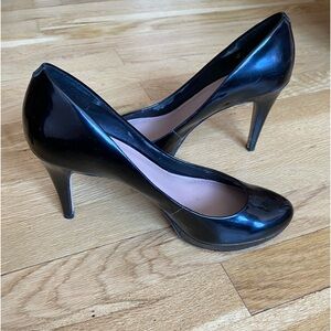 Vince Camuto Nubuck Patent Leather Heel